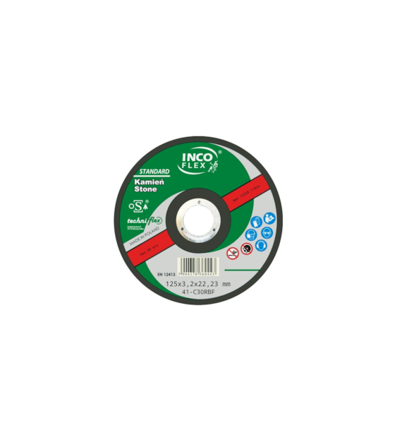 Tarcza INCO beton płaska 125x3,2mm
