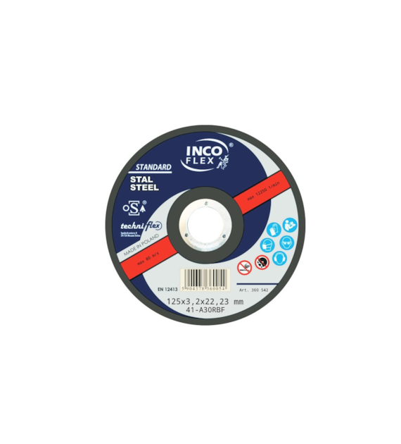 Tarcza INCO metal odgięta 125x3,2mm