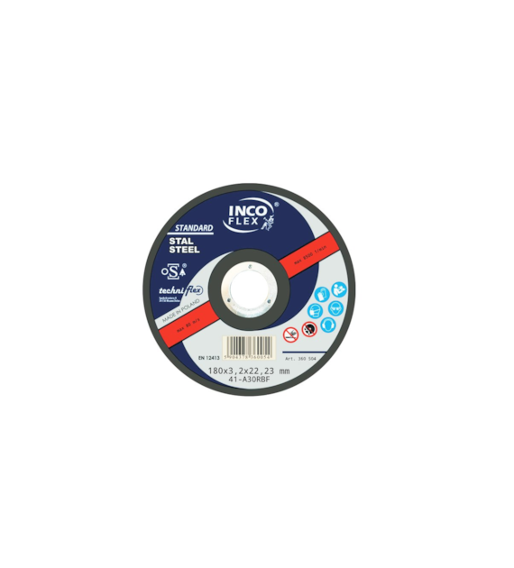 Tarcza INCO metal płaska 180x3,2mm
