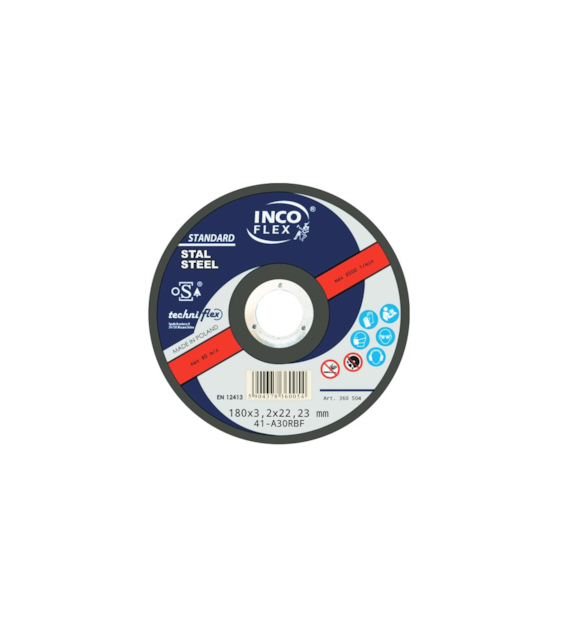 Tarcza INCO metal odgięta 180x3,2mm