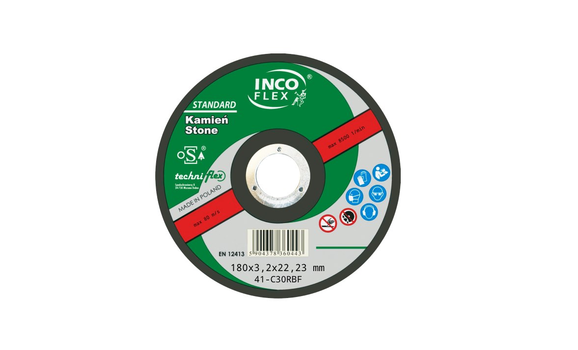 Tarcza INCO beton odgięta 180x3,2mm