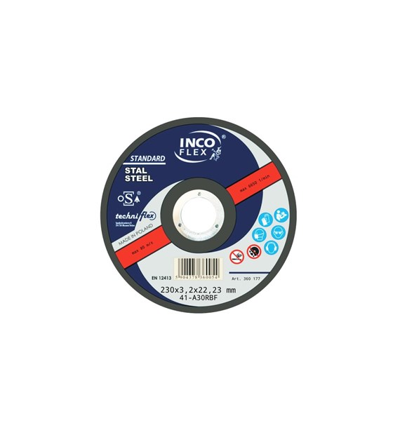 Tarcza INCO metal odgięta 230x3,2mm
