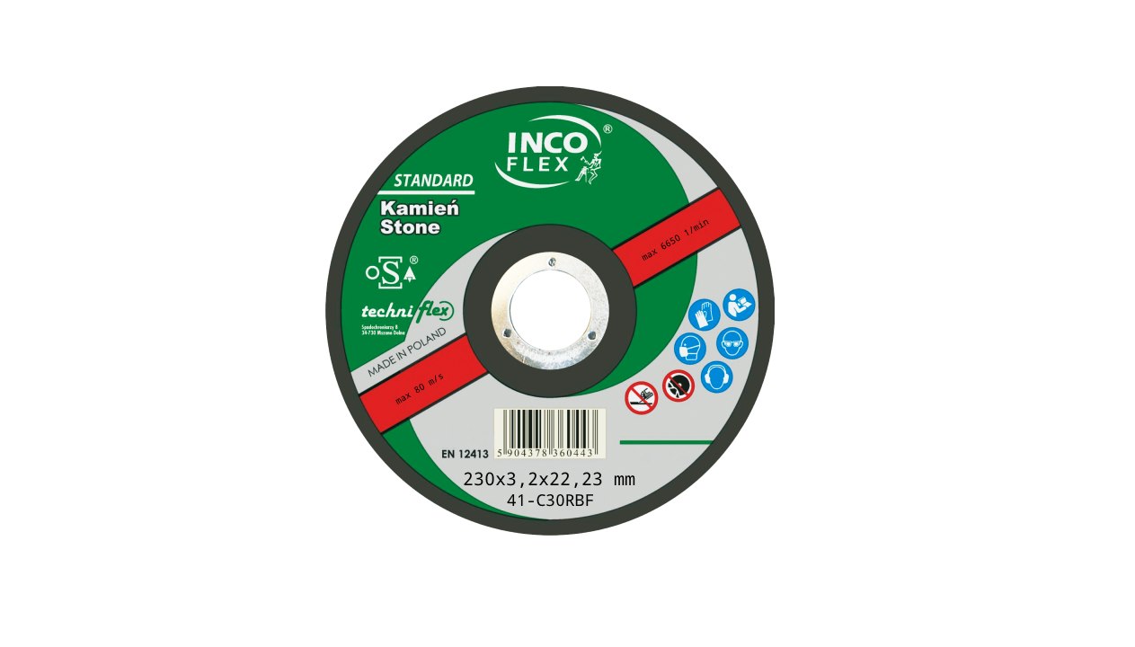 Tarcza INCO beton odgięta 230x3,2mm