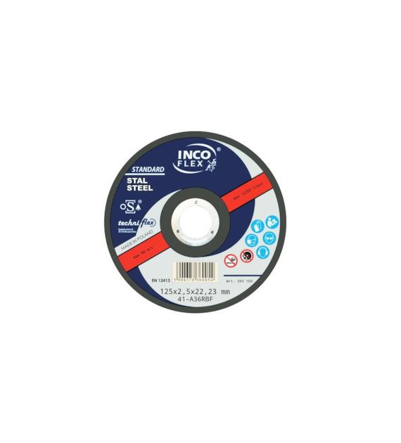Tarcza INCO metal płaska 125x2,5mm