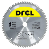 Piła tarczowa DREL CV do drewna ze spiekiem 300 x 30 mm 80T