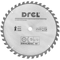 Piła tarczowa DREL CV do drewna ze spiekiem 450 x 30 mm 40T