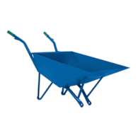 Taczki metalowe grube b/koła (niebieskie)