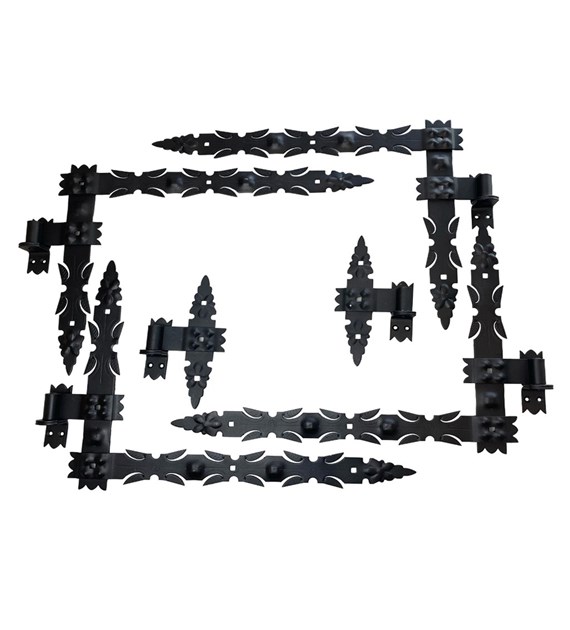 Zawias kątowy garażowy KUTY 60 czarny (6-części)