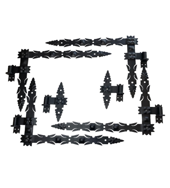 Zawias kątowy garażowy KUTY 60 czarny (6-części)