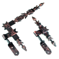 Zawias kątowy garażowy KUTY 80 miedź antyczna (6-części)