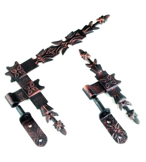 Zawias kątowy garażowy KUTY 80 miedź antyczna (6-części)