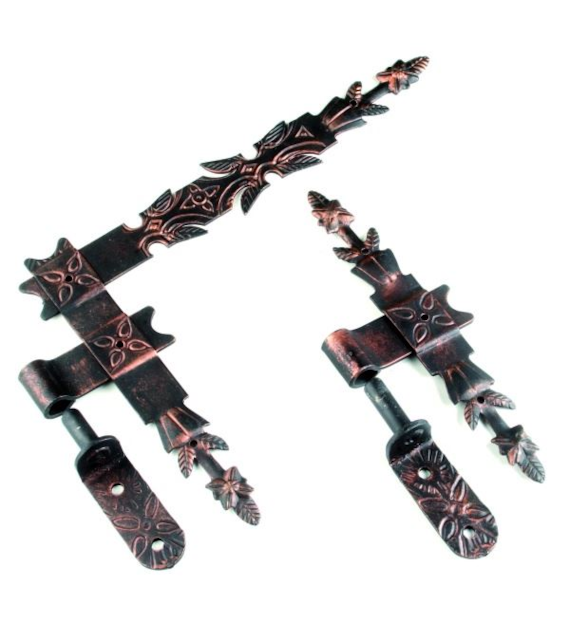 Zawias kątowy garażowy KUTY 80 miedź antyczna (6-części)