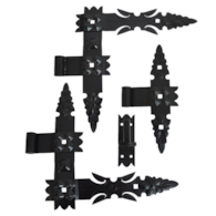 Zawias kątowy garażowy KUTY 40 czarny (3-części)