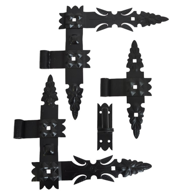 Zawias kątowy garażowy KUTY 40 czarny (3-części)