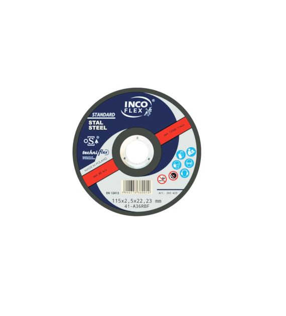 Tarcza INCO metal płaska 115x2,5mm