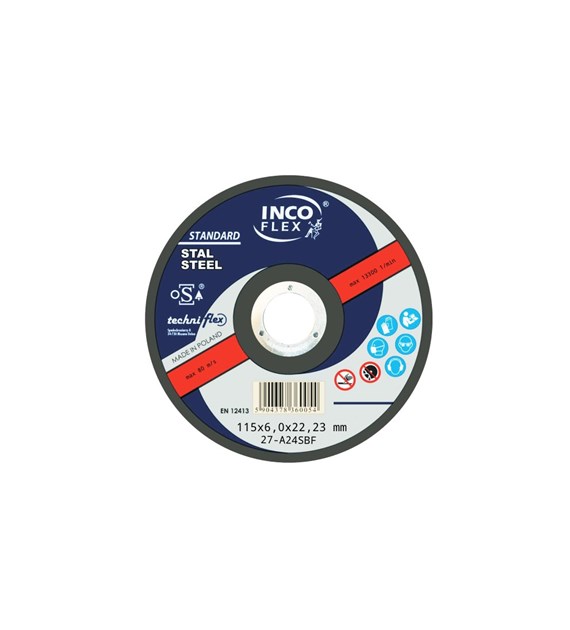 Tarcza INCO metal szlif 115x6,0mm
