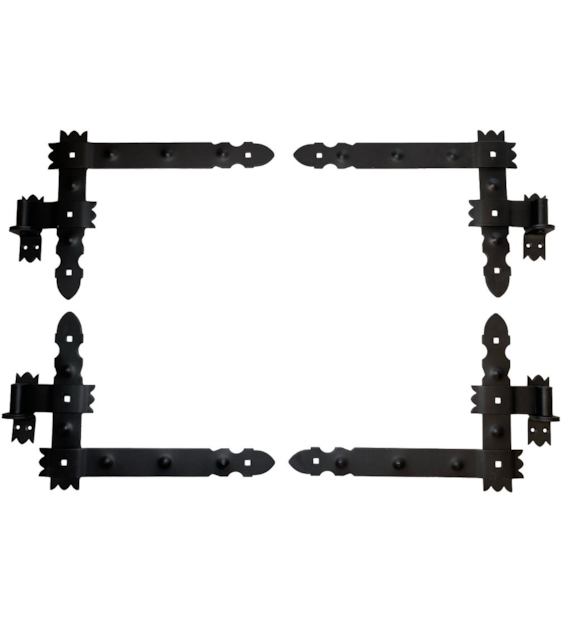 Zawias kątowy garażowy czarny 600mm (4-części)
