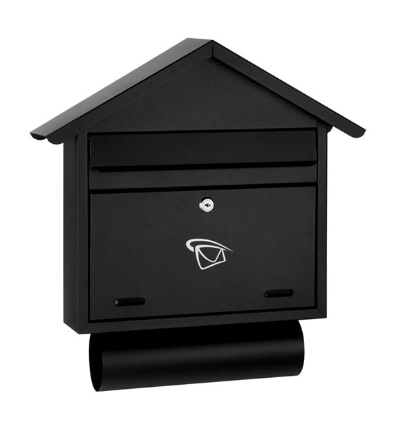 Skrzynka na listy domek prosty z tubą 500x370x110mm