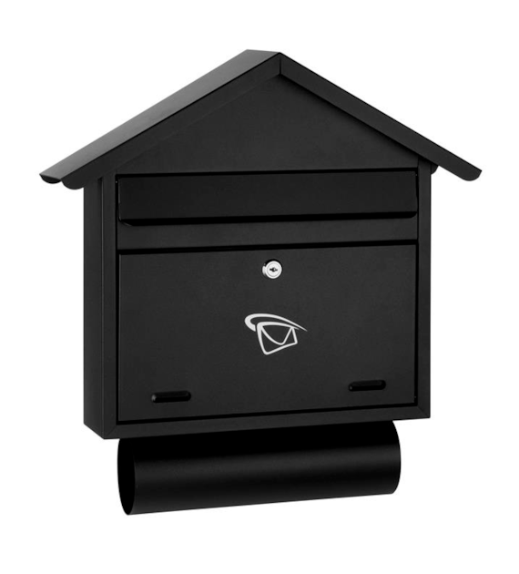 Skrzynka na listy domek prosty z tubą 500x370x110mm