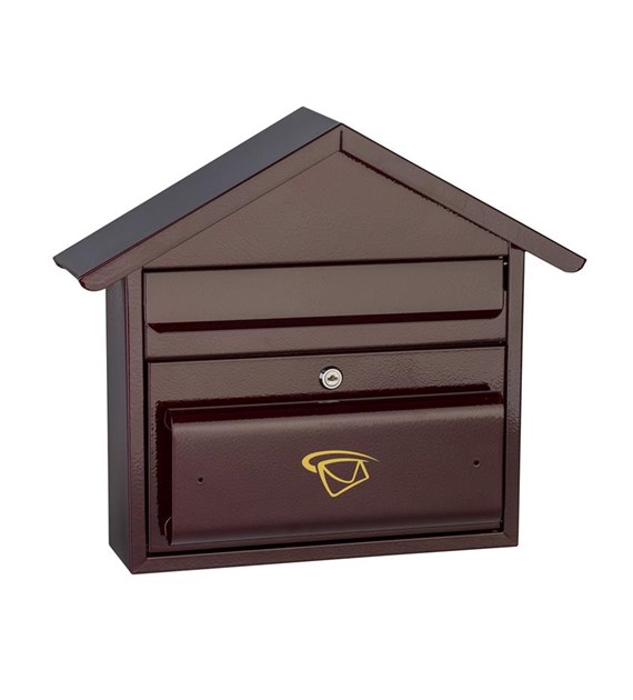 Skrzynka na listy domek prosty 410x470x1410mm (kieszeń z przodu)