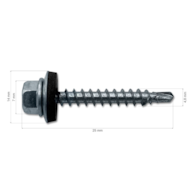 Wkręt FARMER 4,8x25/28DR RAL-ocynk 250 szt DIAMANTO