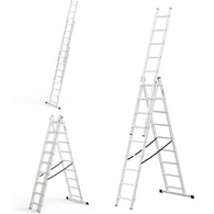 Drabina 3-elementowa aluminiowa 3x10 szczebli 150kg