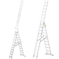 Drabina 3-elementowa aluminiowa 3x11 szczebli 150kg
