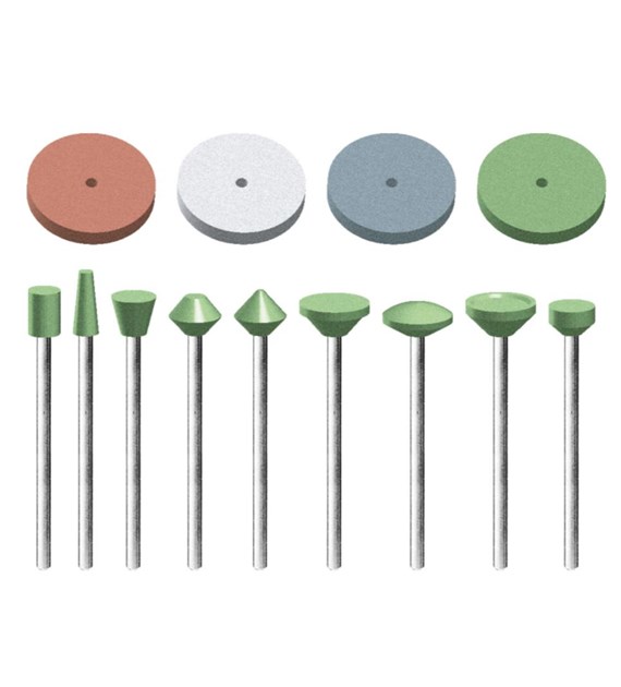Zestaw kamieni szlifierskich do miniszlifierki, trzpień 3 mm, 14 szt