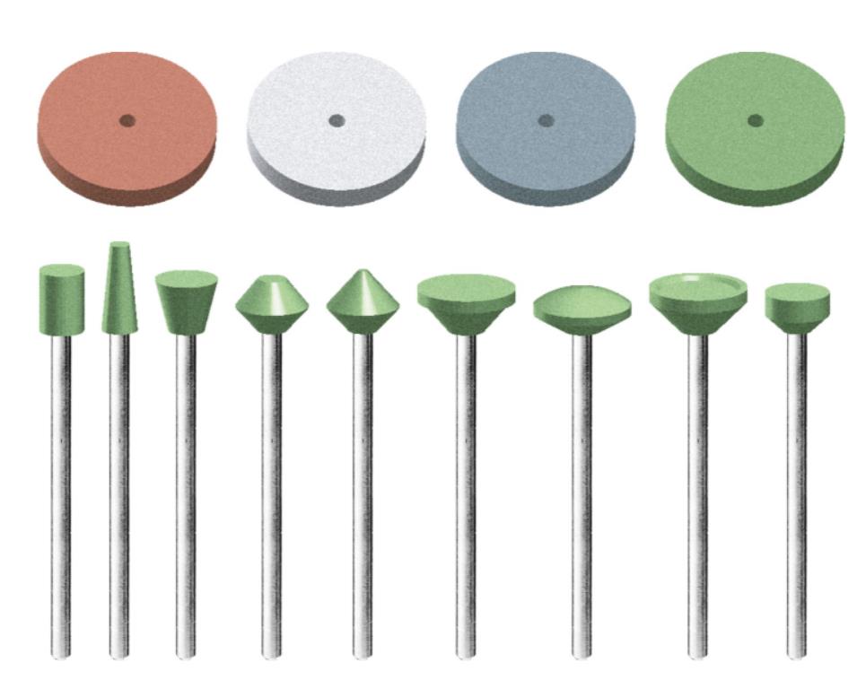 Zestaw kamieni szlifierskich do miniszlifierki, trzpień 3 mm, 14 szt