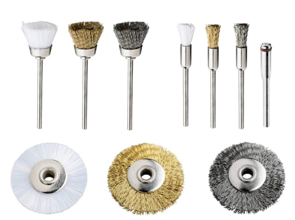 Szczotki druciane do miniszlifierki, 10 szt.