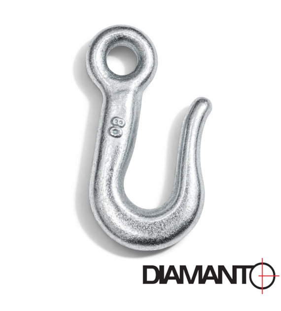 Hak linowy zwykły 80mm DIAMANTO