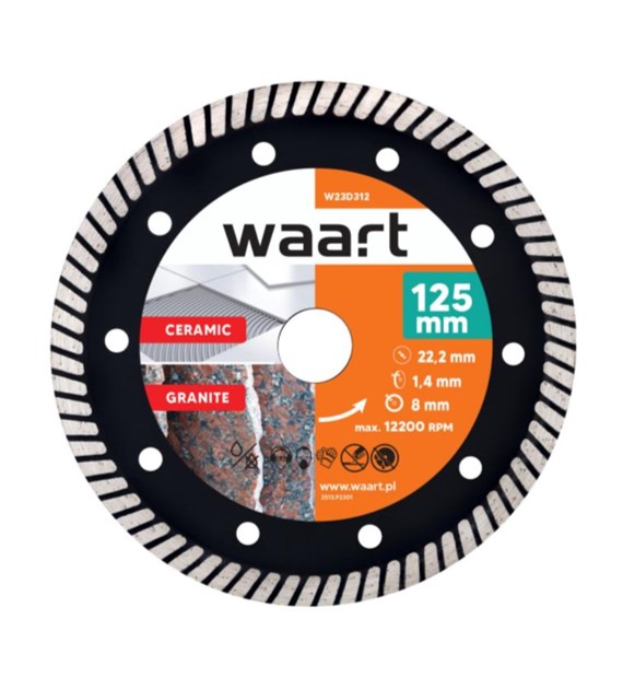 WAART Tarcza diamentowa 125 x 22,2 mm Turbo