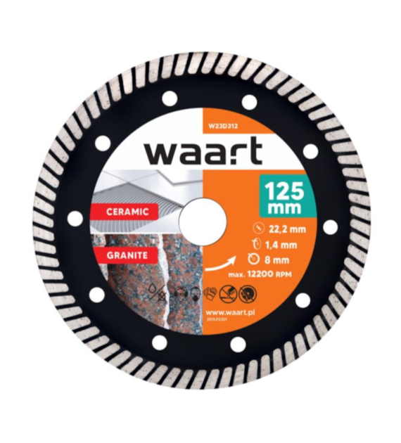 WAART Tarcza diamentowa 125 x 22,2 mm Turbo