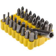 Zestaw końcówek wkrętakowych z uchwytem magnetycznym CrV - 33 szt