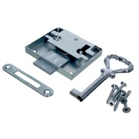 Zamek meblowy zwykły nakładany 30mm ocynkowany + klucz