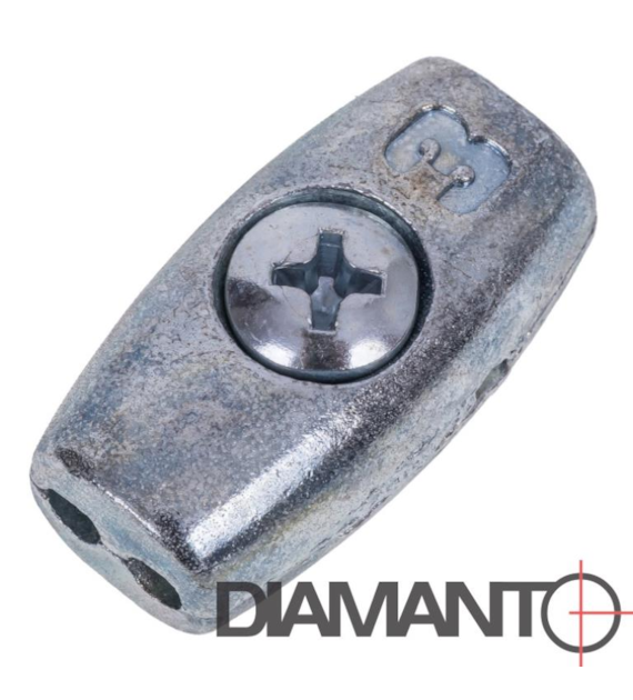 Zacisk linowy - kubełkowy 3 mm DIAMANTO