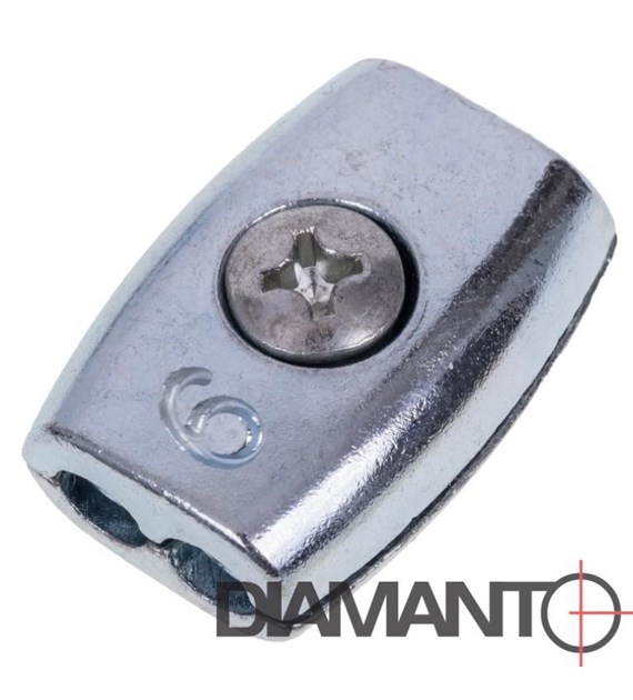Zacisk linowy - kubełkowy 6 mm DIAMANTO