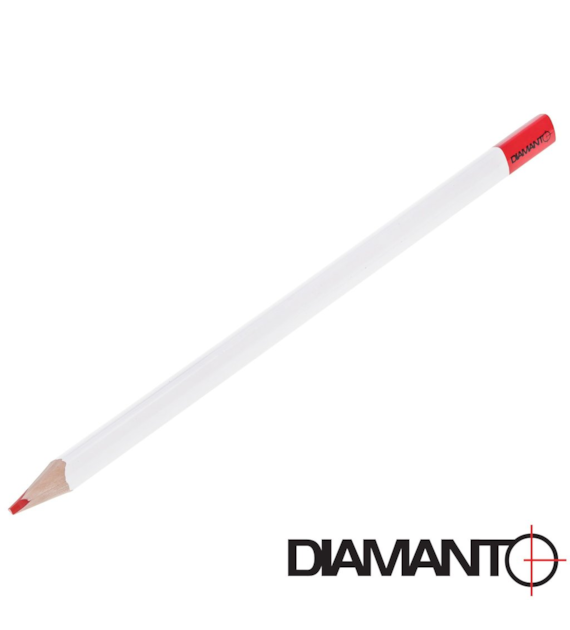 Ołówek do szkła i glazury 240mm - czerwony, trójkątny DIAMANTO