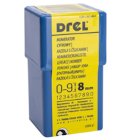 Numeratory cyfrowe 8 mm 9 szt DREL