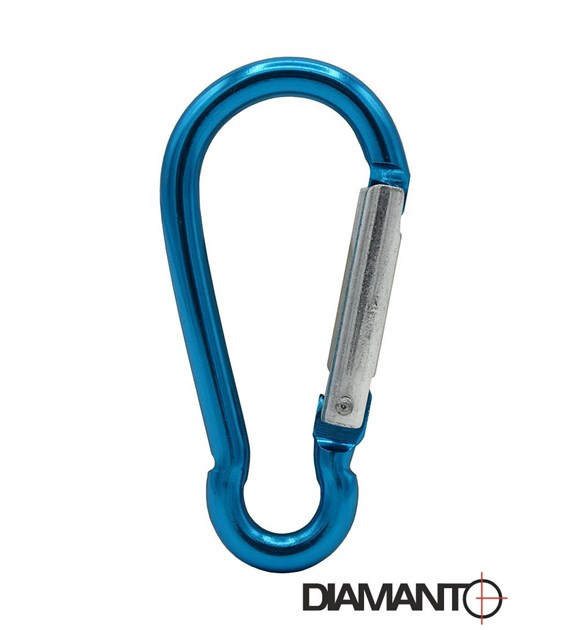 Karabińczyk aluminiowy KOLOROWY 80/82mm DIAMANTO