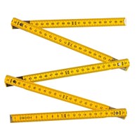 Miara składana drewniana 1 m żółta