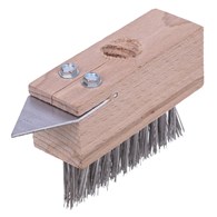 Szczotka do czyszczenia kostki brukowej ze skrobakiem