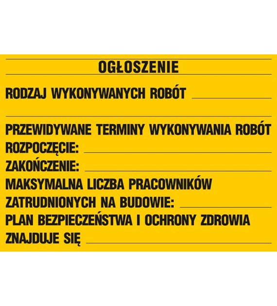 Tablica ogłoszeniowa 50x70cm BIOZ