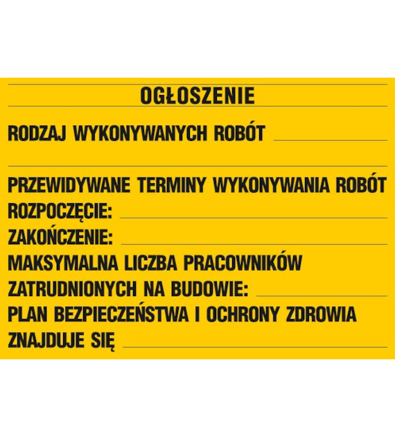 Tablica ogłoszeniowa 50x70cm BIOZ