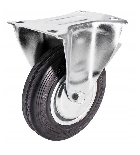 Kółko uniwersalne stałe 160mm guma czarna DIAMANTO