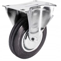 Kółko uniwersalne stałe 200mm guma czarna DIAMANTO