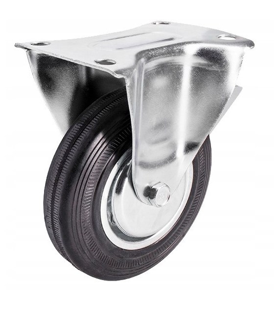 Kółko uniwersalne stałe 200mm guma czarna DIAMANTO