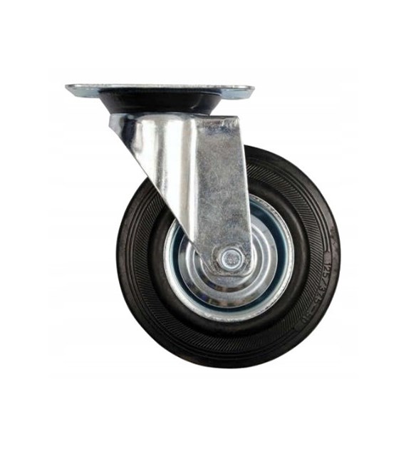 Kółko uniwersalne obrotowe 160 mm guma czarna DIAMANTO