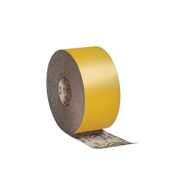 KLINGSPOR Papier żółty ścierny PS30D szer.115mm gr.40, 50m
