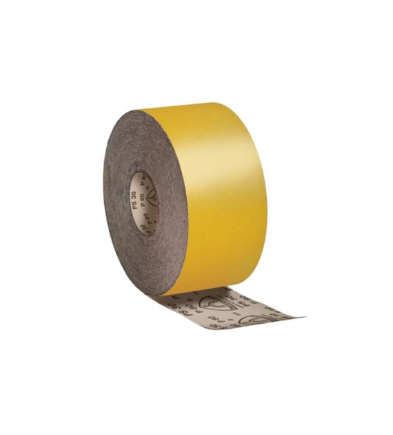 KLINGSPOR Papier żółty ścierny PS30D szer.115mm, gr.60, 50m